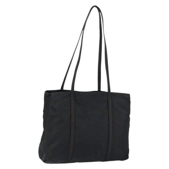 PRADA Shoulder Bag Nylon Black Silver Auth 146770 - Picture 1 of 16